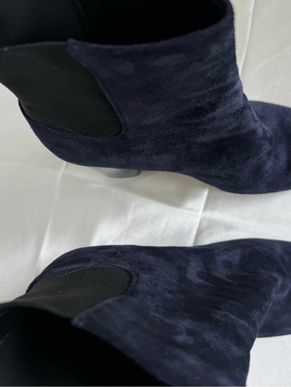 Rag & Bone Hazel Navy Suede Chelsea Ankle Boots Block Heel Size 39
